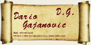 Dario Gajanović vizit kartica